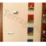 pittura in argilla rosa